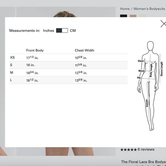 NWT Los Angeles Apparel Floral Lace Bra Bodysuit Size Large - Picture 6 of 7